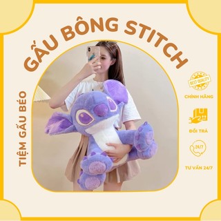 Gấu Bông Stitch Tím Khổng Lồ Cao Cấp màu tím mộng mơ dễ thương size 50cm, 70cm, chất liệu vải bông cao cấp