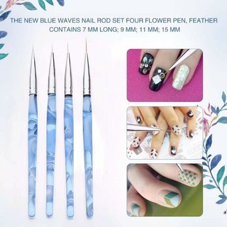 Set cọ nail 4 cây - Cọ nét chuyên dụng ngành nail