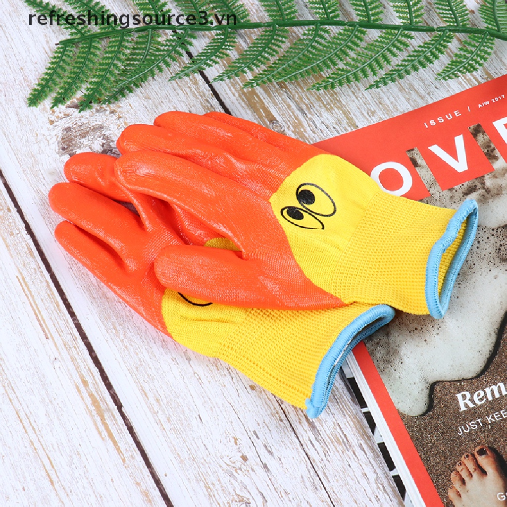 Set 3 Đôi Găng Tay Làm Vườn Thoáng Khí Bảo Vệ Chống Thấm Nước Bền Bỉ Cho Trẻ Em {Refresh3.vn}
