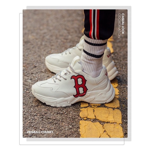 Giày MLB BigBall Chunky A 3D Logo Boston Red - Giày MLB chính hãng 3ASHCS12N-43RDS
