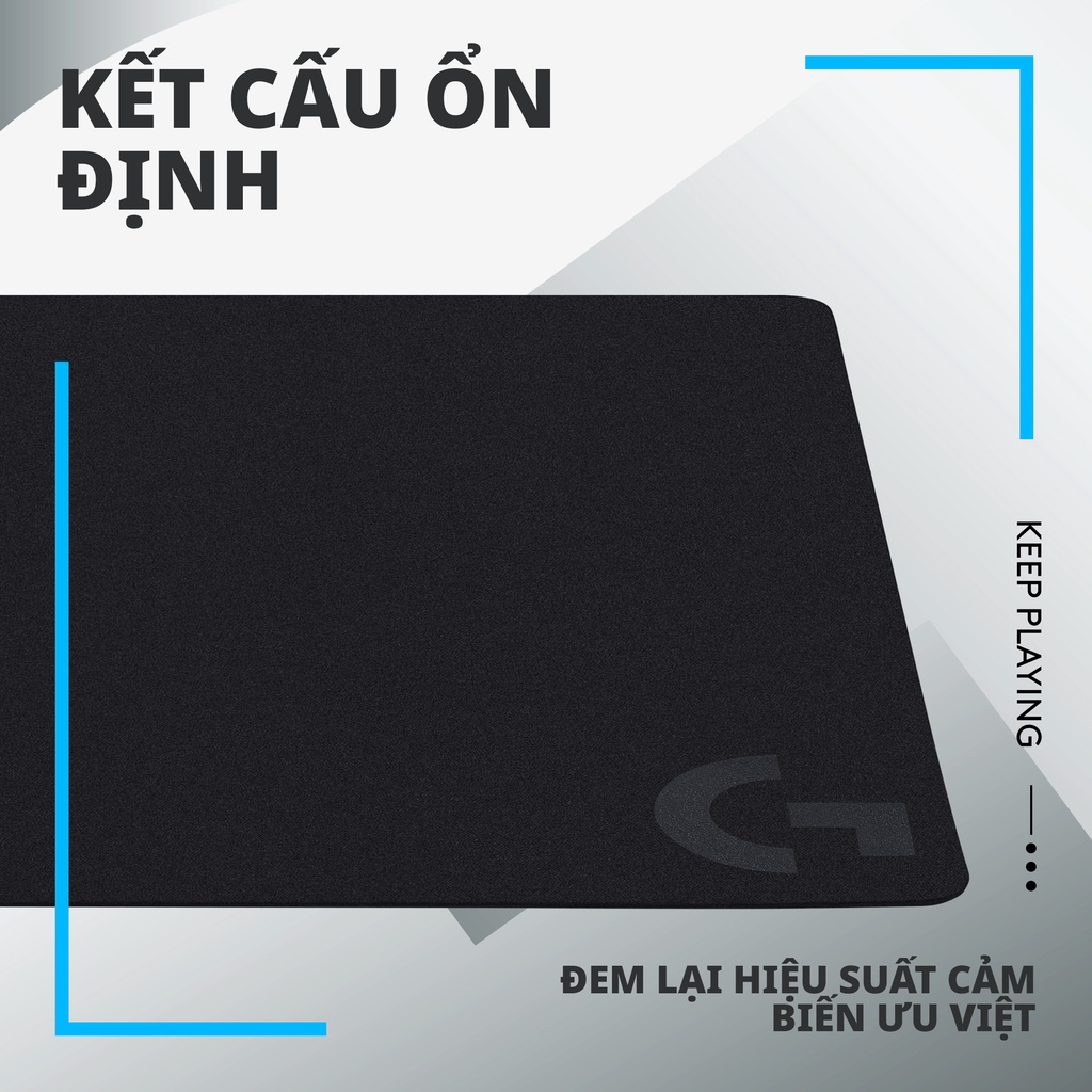 Bàn di chuột chơi game Logitech G240 - Bề mặt vải, ma sát tốt, chống trượt, kích thước 340x280x1 (mm)