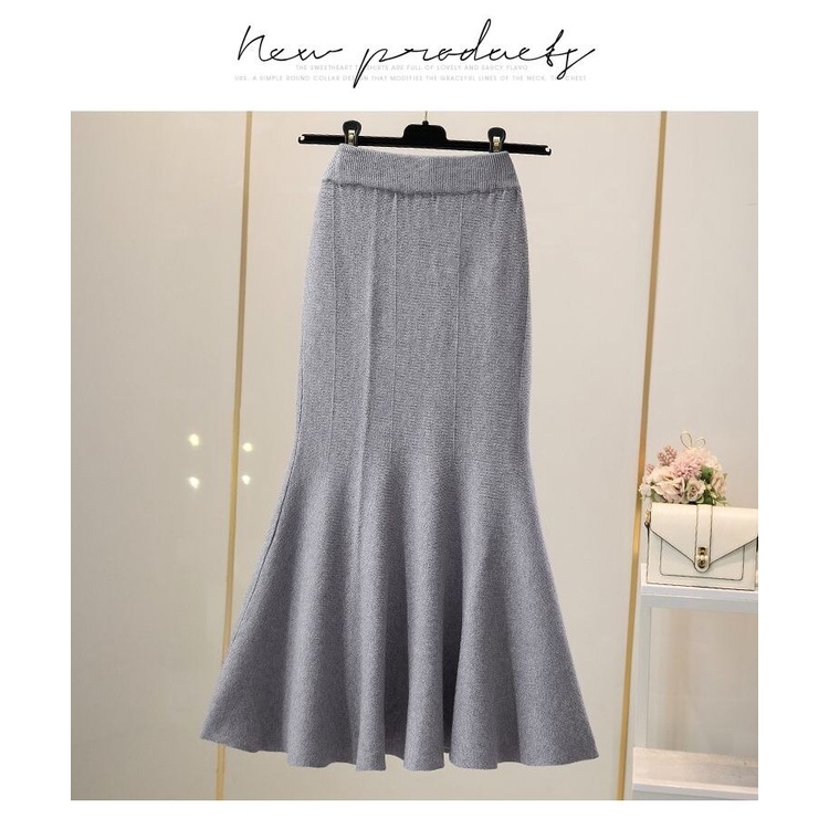 Chân Váy Đuôi Cá Dài Lưng Cao Thời Trang Thu Đông Dành Cho Nữ