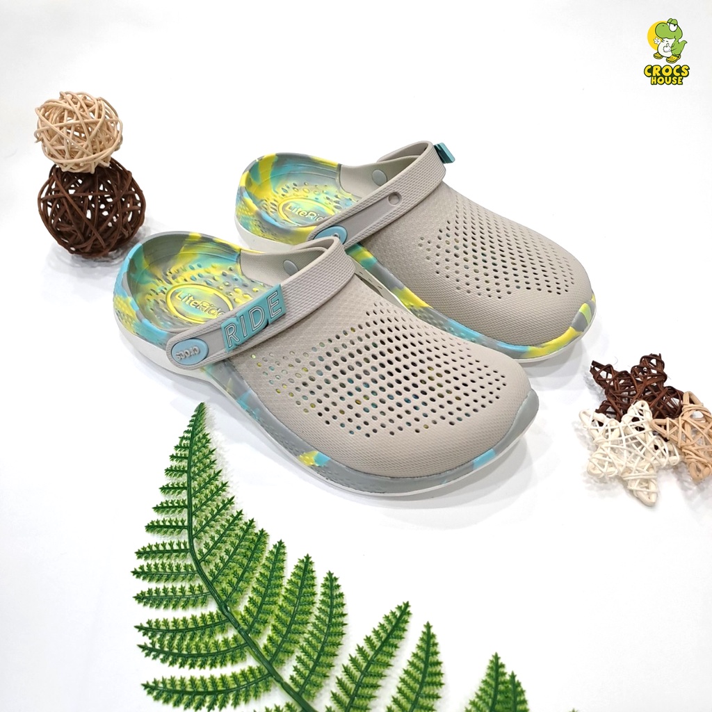 Dép cross literide clog 360 camo loang nam nữ cao cấp, dép sục cross literide 360 phun sơn unisex tặng jibbitz Nhacasau