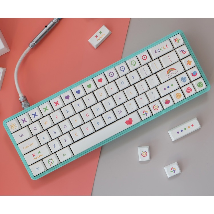 Bộ nút XDA Light Smile Colour Keycap QX1 thick PBT Dyesub 140 nút