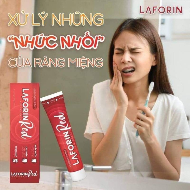 Kem đánh răng LAFORIN RED,giảm ê buốt..