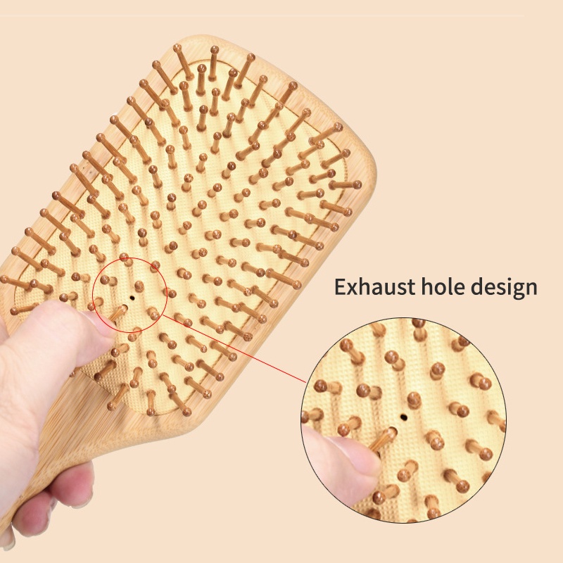 Lesa Cây tre lược đệm hơiLược túi khí massage lược chải tóc