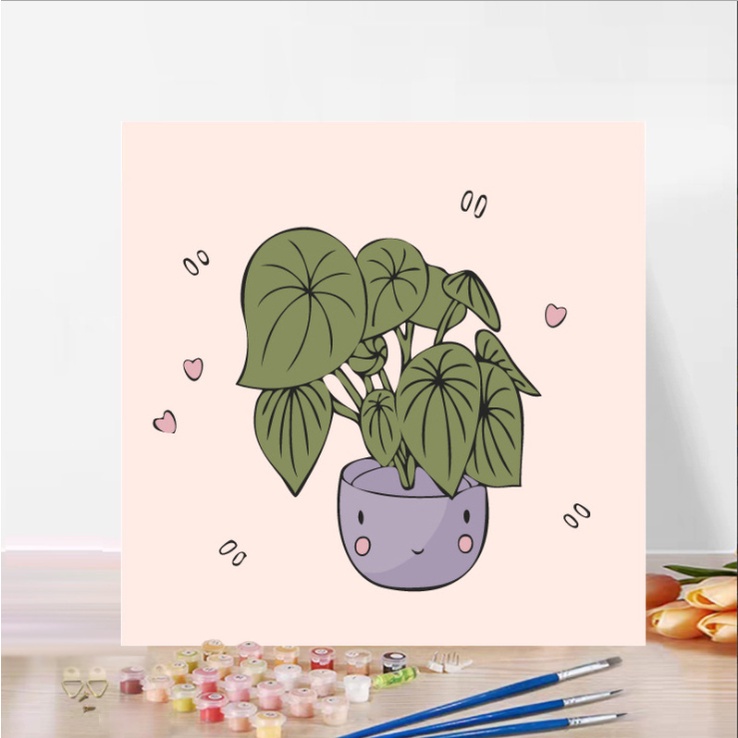 Tranh Sơn Dầu Trang Trí Tự Làm Hình Gấu Và Mật Ong