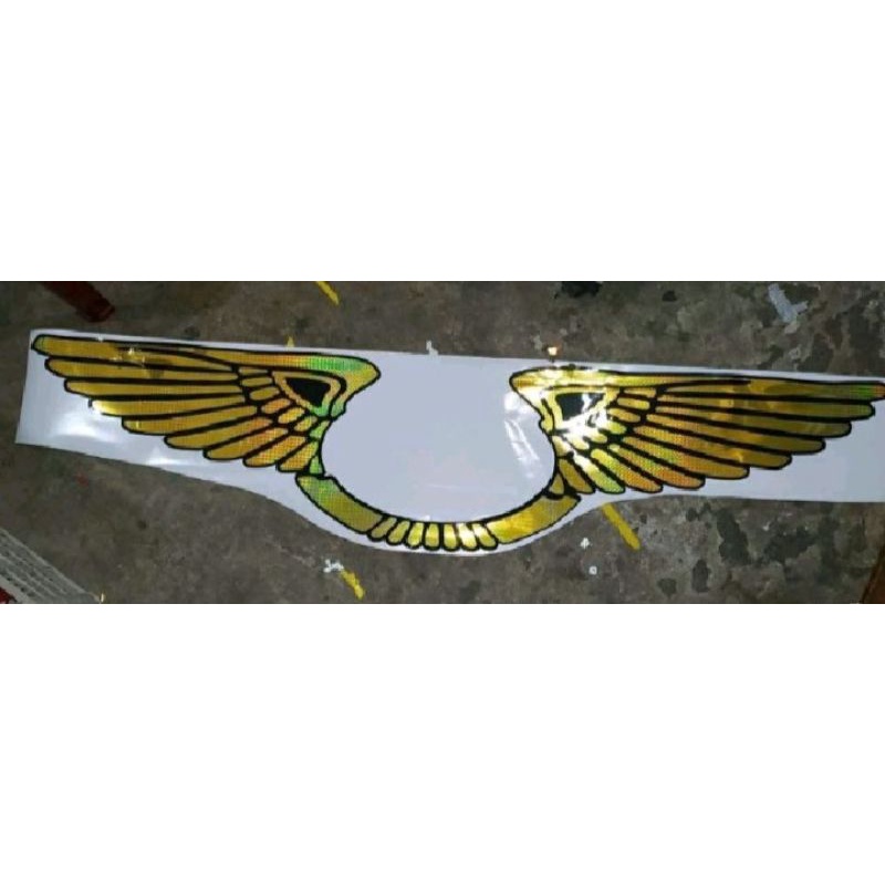 Tem cánh chim dán logo trang trí xe tải, xe Chenglong, Howo A7., Cánh chim dán ô tô tải..