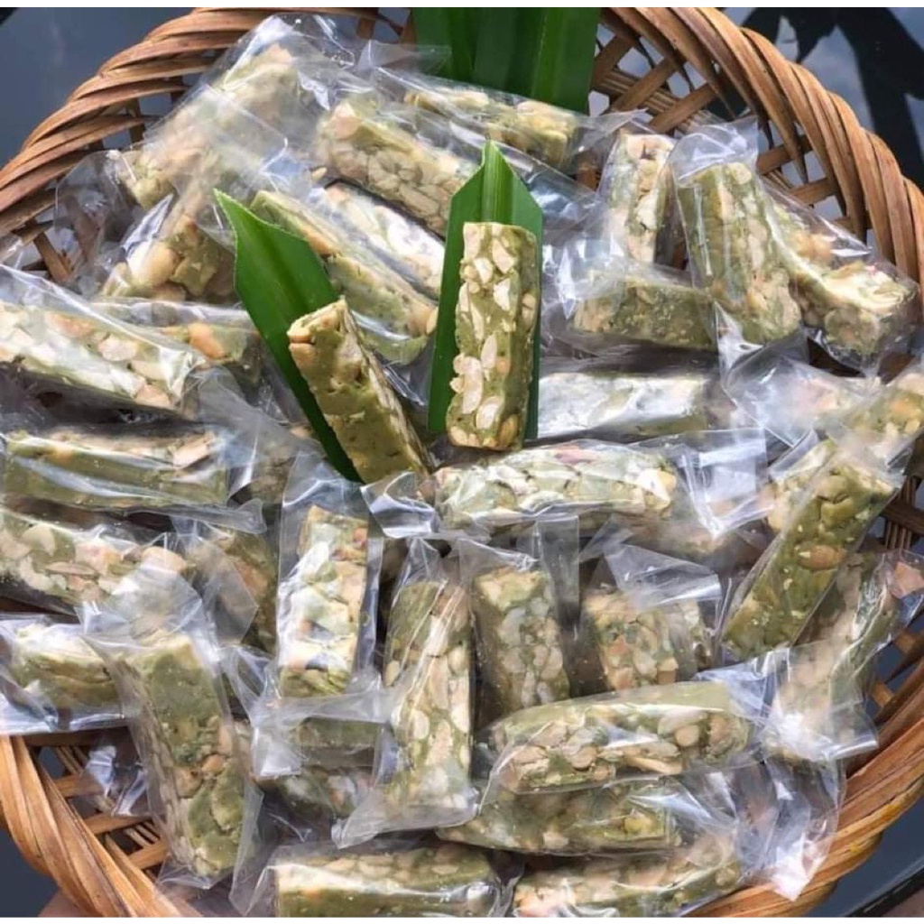 Kẹo đậu phộng cốt dừa vị lá dứa - Kẹo dừa giòn
