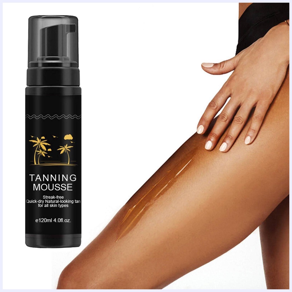 Body self tanner mousse lâu dài tự thuộc da bọt tự nhiên nhìn tự tan tối giả tan sunless tanner allowvn