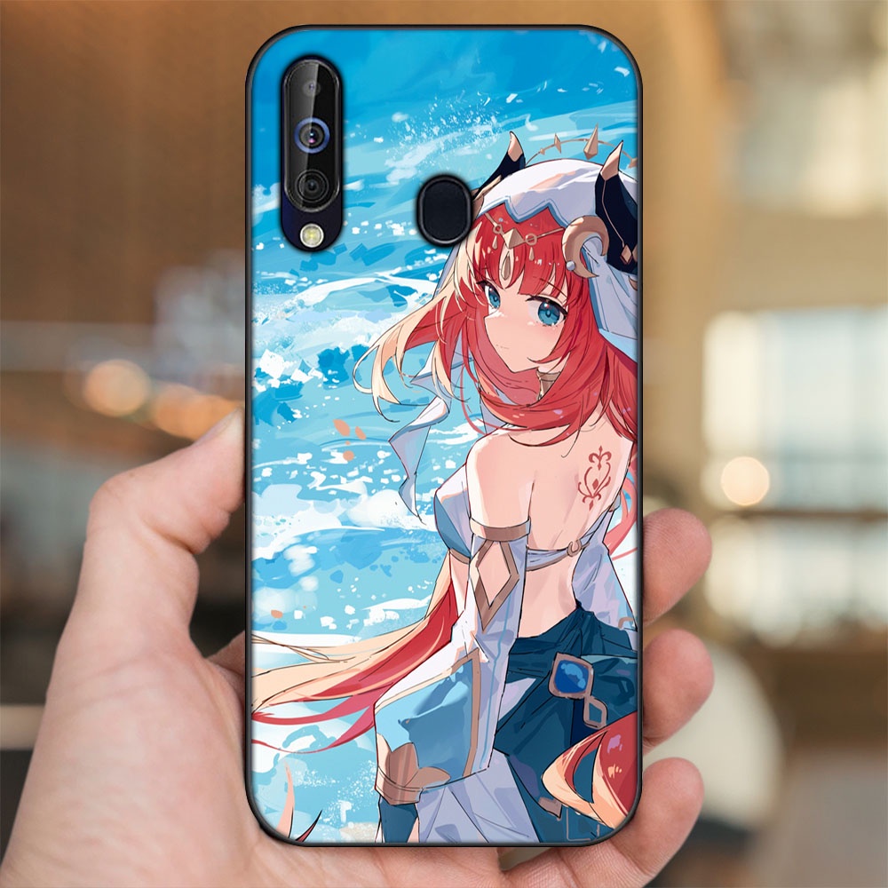 Ốp lưng Samsung A8s, A60, M30 viền đen in hình Nilou Genshin Impact