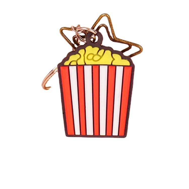 Móc Khóa Cao Su PVC Mềm Họa Tiết Hoạt Hình Sáng Tạo