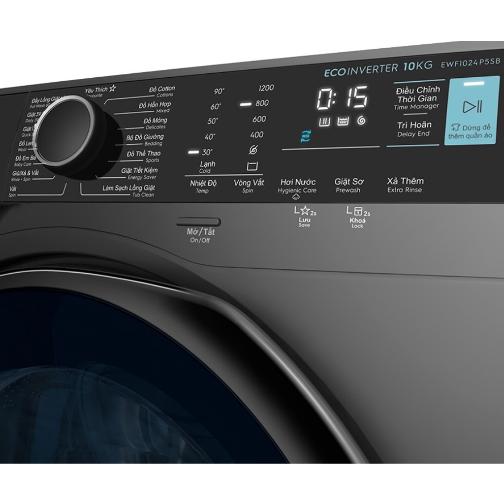 Máy giặt Electrolux Inverter 10 kg EWF1024P5SB - Hàng chính hãng