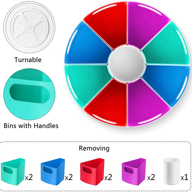 Hộp Đựng Bút Đánh Dấu Để Bàn Dạng Xoay Dành Cho Trẻ Em