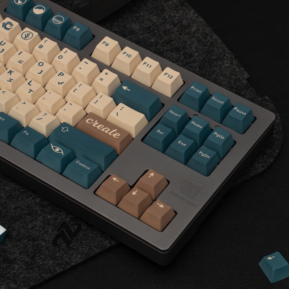 Bộ nút bàn phím cơ Keycap Earth Tones PBT Dyesub - Cherry Profile - 129 nút