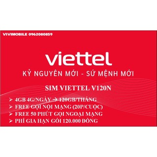 RẺ VÔ ĐỊCH-SIM VIETTEL V120N- SỬ DỤNG ĐƯỢC TRÊN TOÀN QUỐC - không đúng hoàn tiền 100%