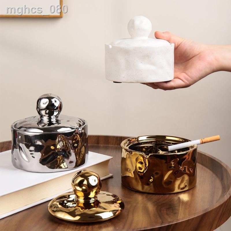 Ánh sáng sang trọng Bắc Âu văn phòng tại nhà gạt tàn bằng sứ chống bụi có nắp che phòng khách xu hướng sáng tạo cá tính
