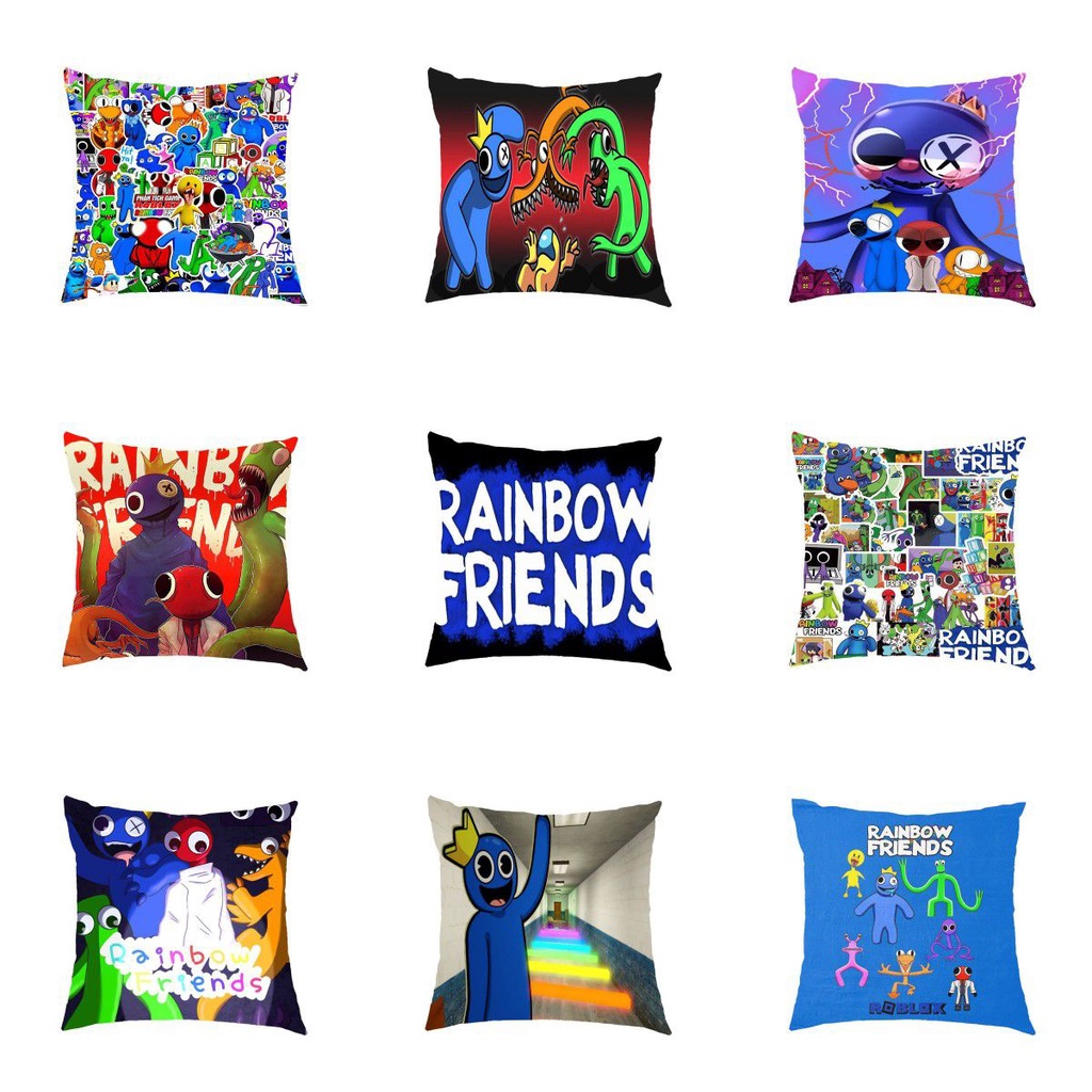 Game Roblox Pillow Cover Roblox Rainbow Friends Cushion Cover Pillow Cover Sofa Bed Decoration Christmas Kids Gift Soft Material