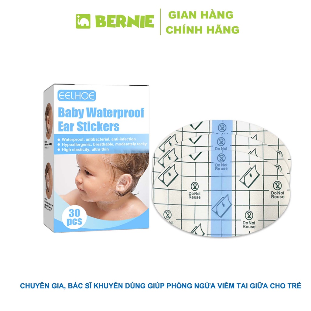Miếng dán chống nước vào tai cho em bé