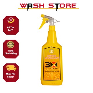 DUNG DỊCH RỬA XE SIÊU TẨY DẦU MỠ 3X CLEAN 1000ML, TẨY SẠCH CÁC VẾT BẨN DẦU MỠ, BÁM BẨN