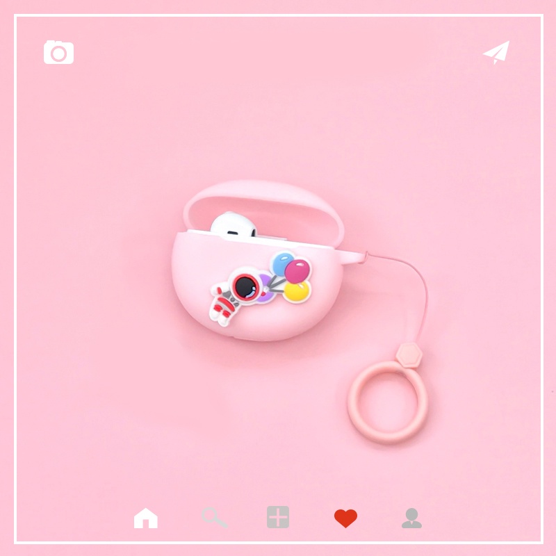 Vỏ Bảo Vệ Hộp Sạc Tai Nghe huawei freebuds 5i freebuds5 i Bằng Silicon Hình Phi Hành Gia Hoạt Hình Dễ Thương Kèm Móc Treo