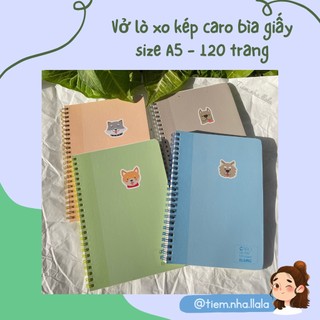 Sổ lò xo kép caro 120 trang a5 - klong