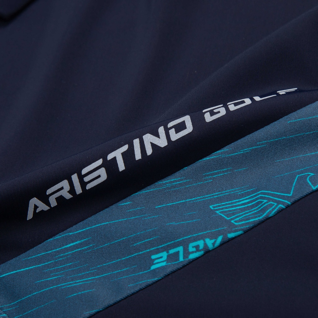 Áo polo nam dài tay ARISTINO GOLF họa tiết in độc đáo, thiết kế khỏe khoắn, nam tính - ALPG30W2