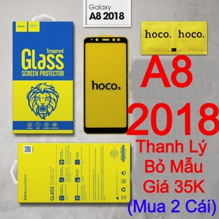Kính cường lực galaxy a8 2018 hiệu hoco.tw full keo full mh
