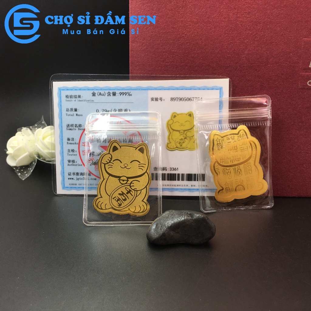 Miếng dán mèo thần tài đem may mắn chiêu tài lộc, bình an đến với bạn trong năm mới  G295-MDDT-meoTT