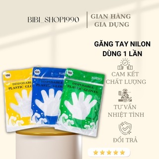 Găng tay dùng 1 lần pvc tiện lợi gói 100 cái - Găng tay nilon nấu nướng, làm vệ sinh dùng 1 lần