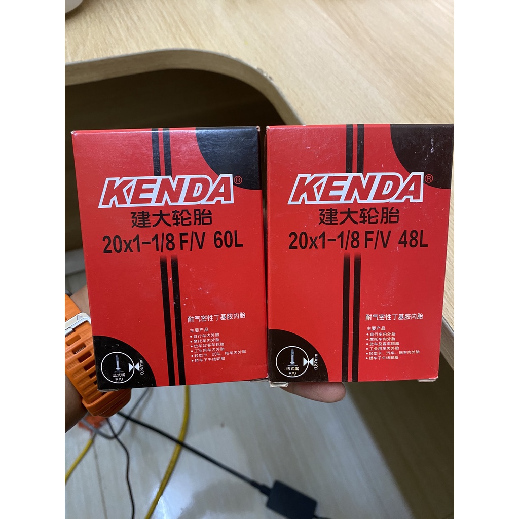 Săm xe đạp, ruột xe đạp Kenda 20inch 451 20 x 1 1/8, 20x1 3/8 van Mỹ AV, van Pháp FV
