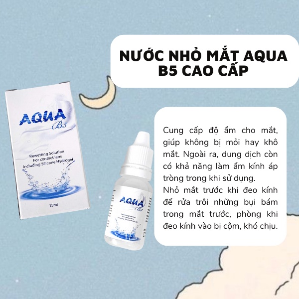 NƯỚC NHỎ MẮT KÍNH ÁP TRÒNG AQUA B5 15ML