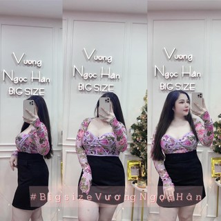 Áo hoa croptop cúp ngực thiết kế 60-85kg