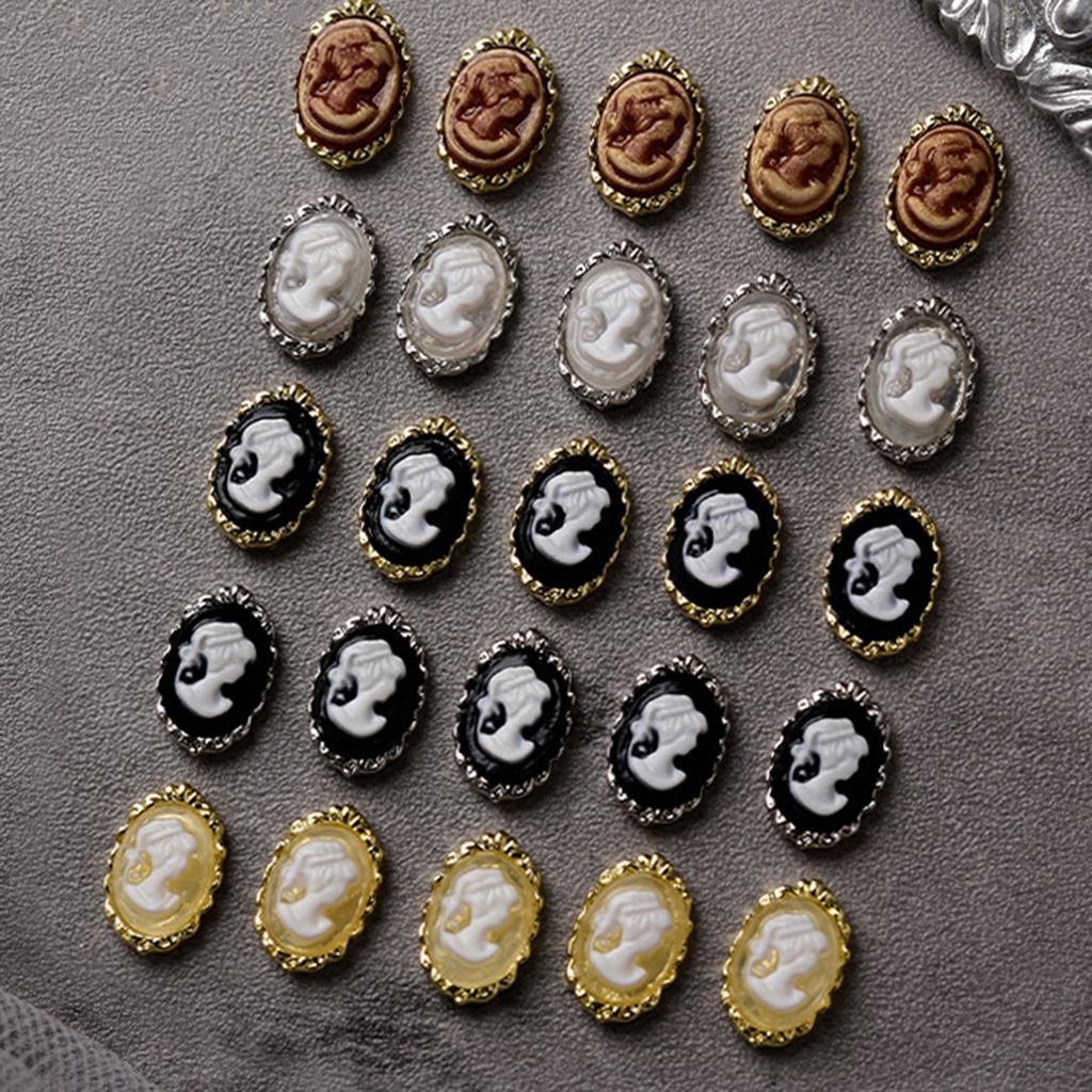 Bộ 10 Đá Mắt Mèo Mini Tự Trang Trí Móng Tay