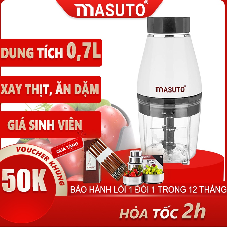 Máy xay đa năng Masuto chuyên gia xay ăn dặm nhuyễn mịn chỉ 10s TẶNG QUÀ