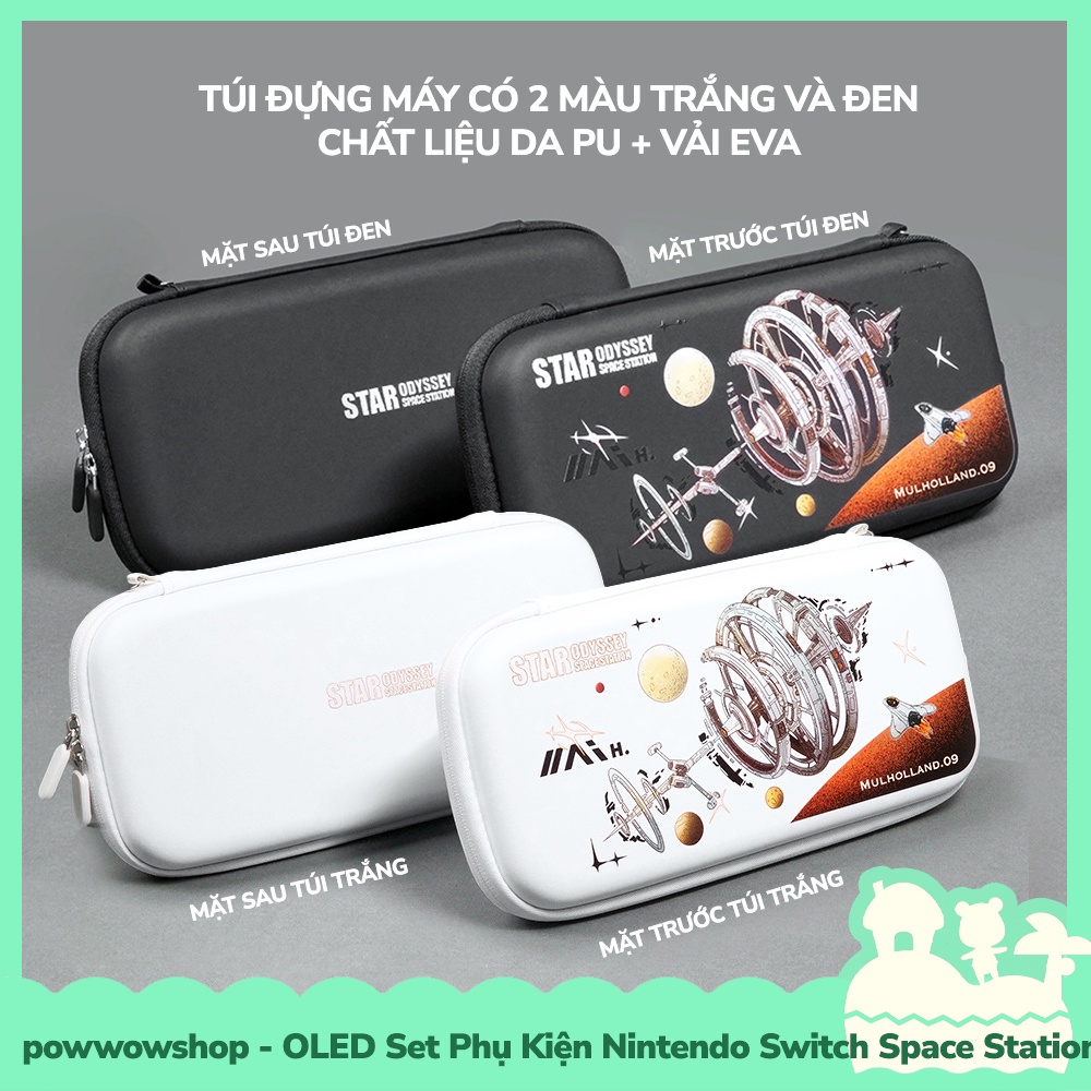 Oled/V1/V2/Lite Set Phụ Kiện Túi, Case Máy, Case Dock, Hộp Băng Nintendo Switch Phong Cách Space