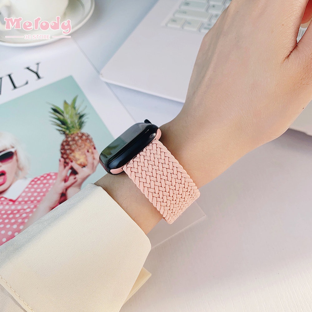 Dây Đeo Nylon Co Giãn Cho Đồng Hồ Thông Minh iwatch ultra 8 7 49mm 45mm 41mm iwatch series se 6 5 4 3 40mm 44mm 42mm 38mm