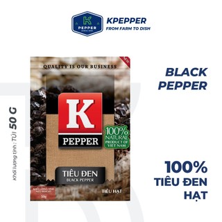 Tiêu đen nguyên hạt 50g K Pepper gói tiện lợi