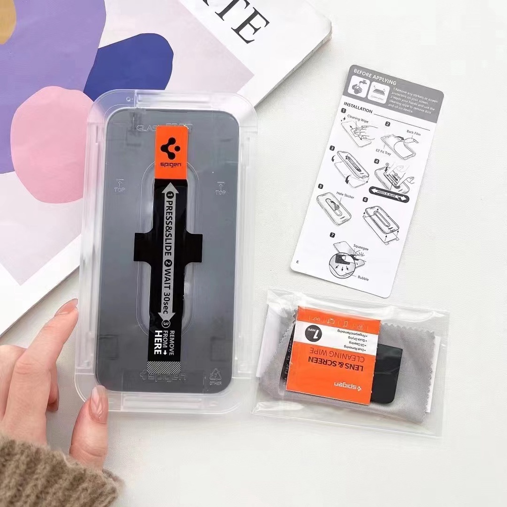 SPIGEN Kính Cường Lực Bảo Vệ Màn Hình Cho iPhone 14 pro max 14 Plus 14 pro 14 13 pro max 13 pro 13 12 pro max 12 pro