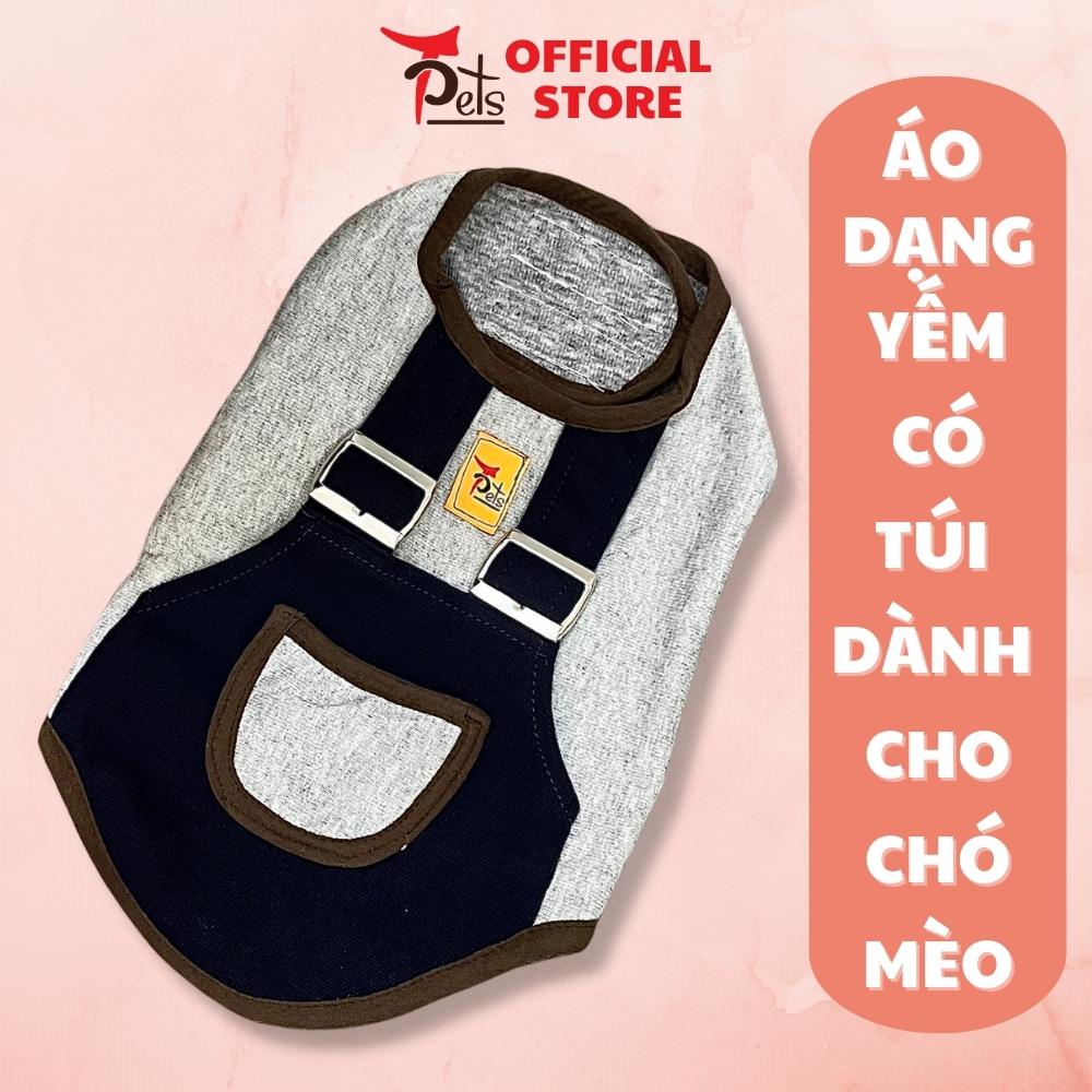 Áo yếm có túi dành cho chó mèo TPETS đủ size chất vải cotton nhiều màu sắc thích hợp cho cả giống đực và cái