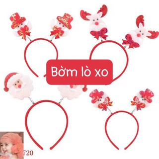 Bờm tóc noel cho bé, bờm lò xo noen