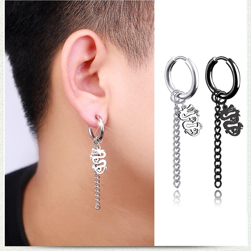 1 Khuyên Tai Thép Titan Không Gỉ Thời Trang Cho Nam Nữ