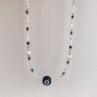 Dây Chuyền Pha Lê Unisex 8-Ball