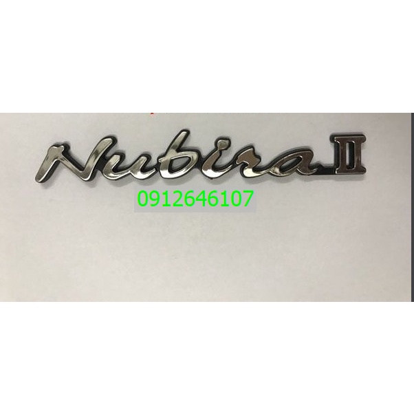 Chữ Nubira, Chữ Daewoo, Lô gô biểu tượng xe Nubira (giá bán /1 sản phẩm)