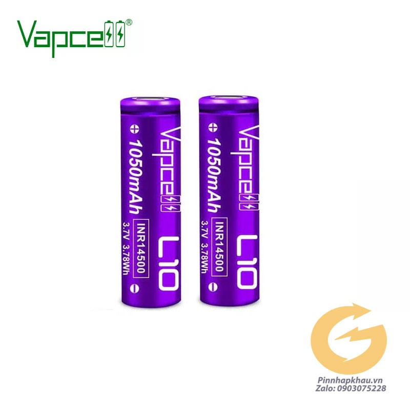 Pin Sạc 14500 Vappcell L10 xã 3A 1050mah mới 100% dùng cho quạt, tông chấn, robot, đèn pin