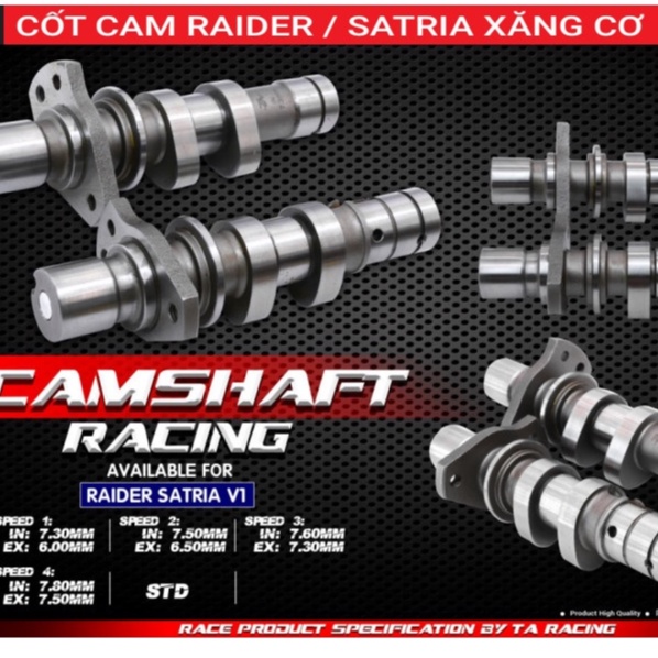 CỐT CAM RAIDER / FX125 ( XĂNG CƠ )TA  RACING