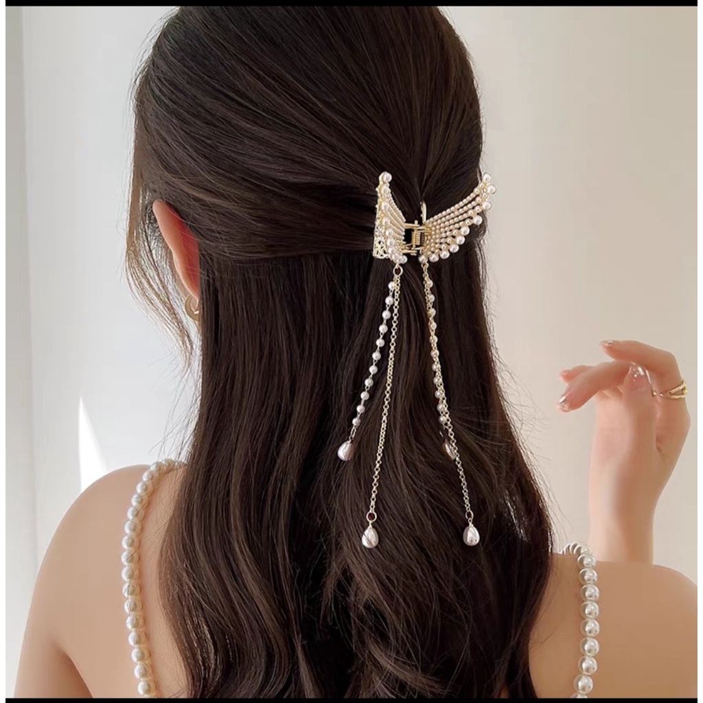 Kẹp càng cua đính đá cao cấp, nhẹ nhàng tiểu thư.