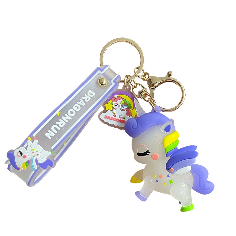 Hoạt Hình Móc Khóa Hình Kỳ Lân Nhiều Màu Đáng Yêu