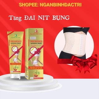(Tặng gen nịt bụng_mẫu ánh kim ) Kem Tan Mỡ Ngân Bình Cao Cấp + Tặng Thước Dây Đo_Chính Hãng Ngân Bình