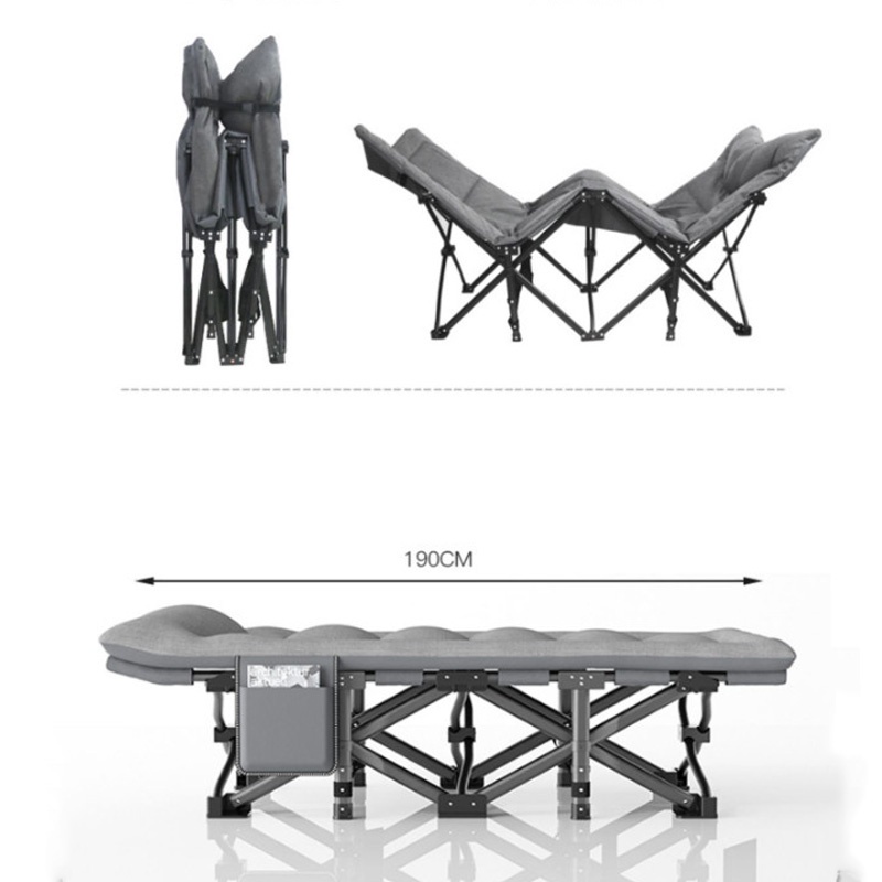 Giường xếp gấp gọn thông minh, giường gấp văn phòng ngủ trưa cao cấp tựa đầu 3D